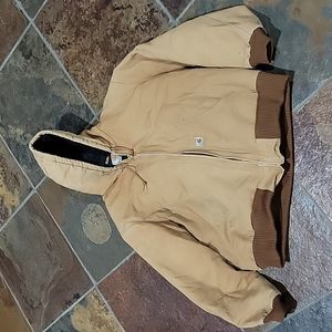 Carhartt Helmets to Hardhats Canvas quilted distressed jacket USA Made